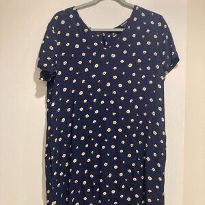 Madewell Navy Floral Tunic Dress Size M